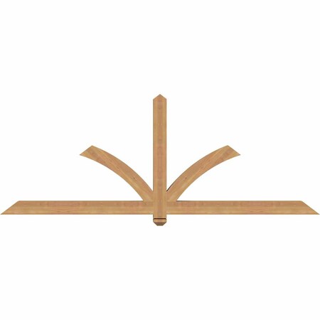 Ekena Millwork Redmond Smooth Timber Gable Bracket, Western Red Cedar, 84"W x 31"H x 3 1/2"D x 3 1/2"F, 9/12 Pitch GBW084X31X0404RED00SWR